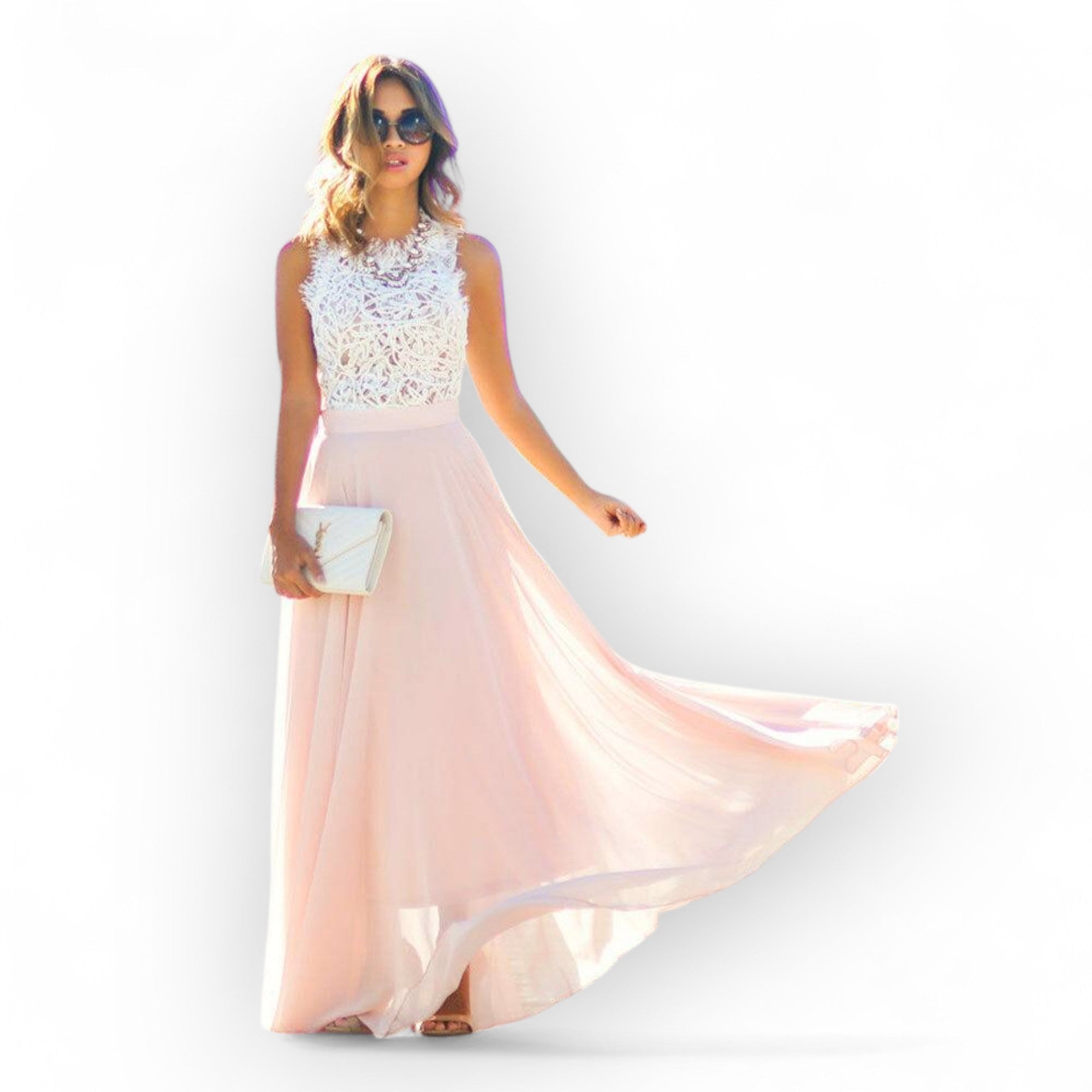 Elisette – Maxikleid mit Spitzenoberteil