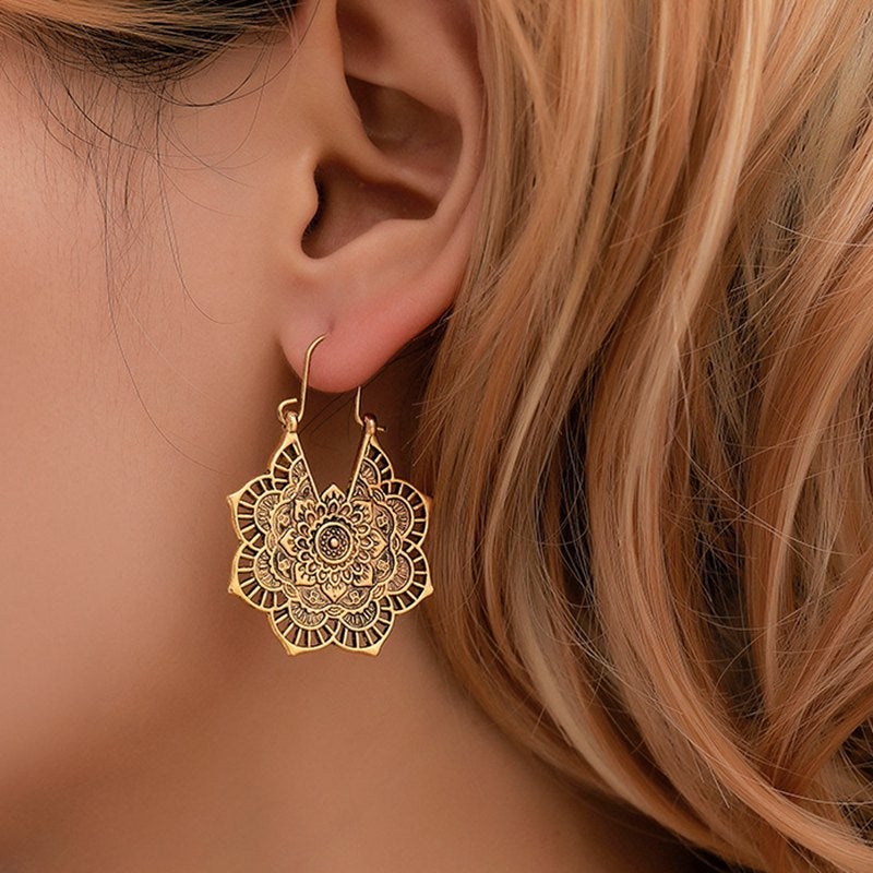 Ohrringe mit Lotus-Mandala