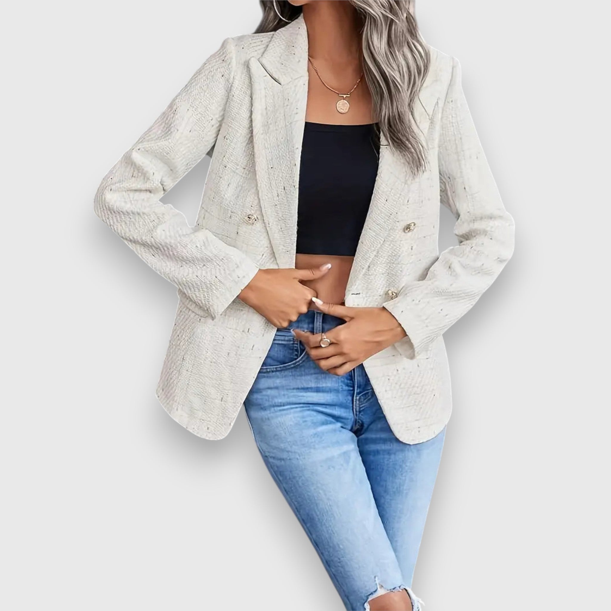 Zarela – Tweed-Blazer für warme Tage