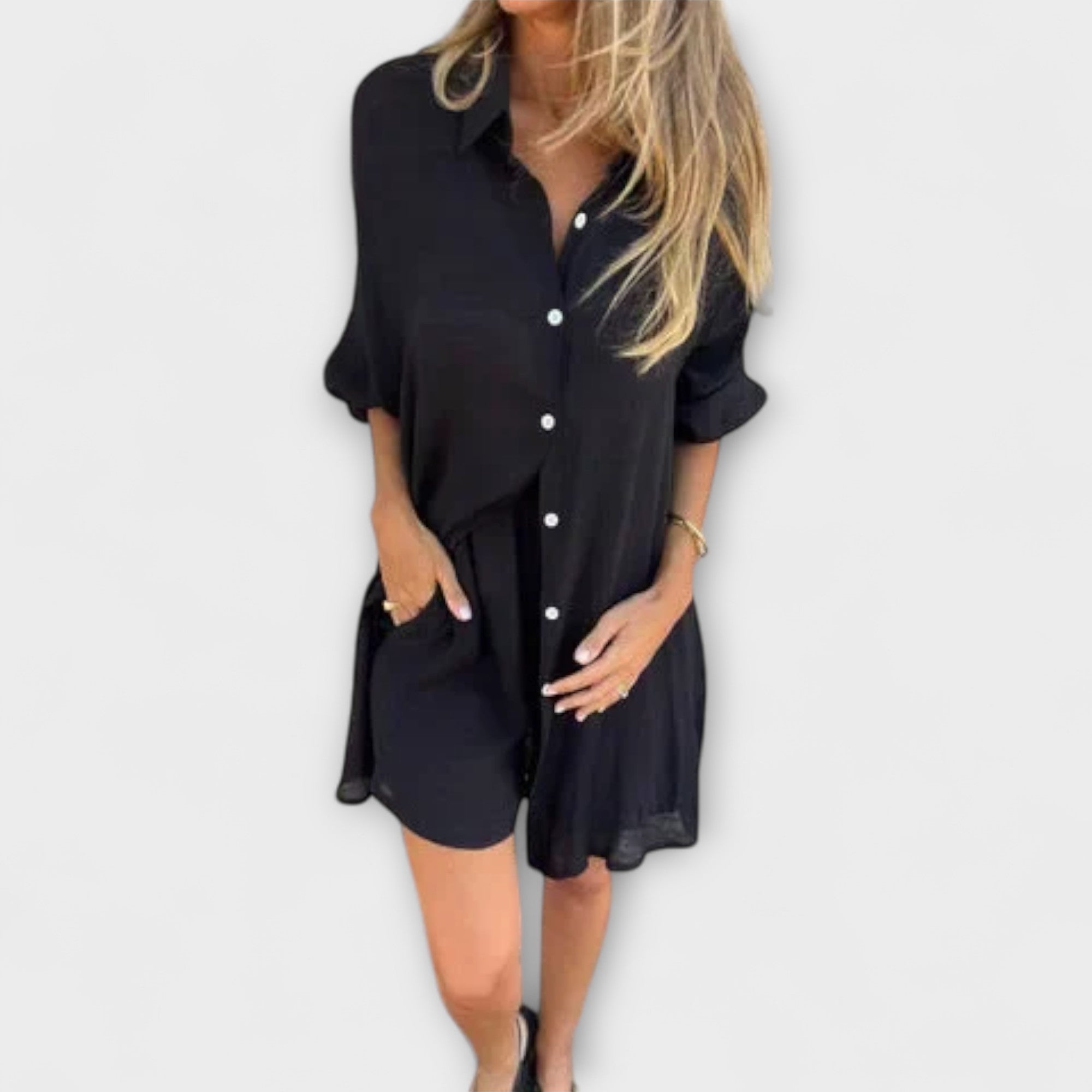 Serine – Zweiteiliges Sommer-Set mit Oversize-Bluse
