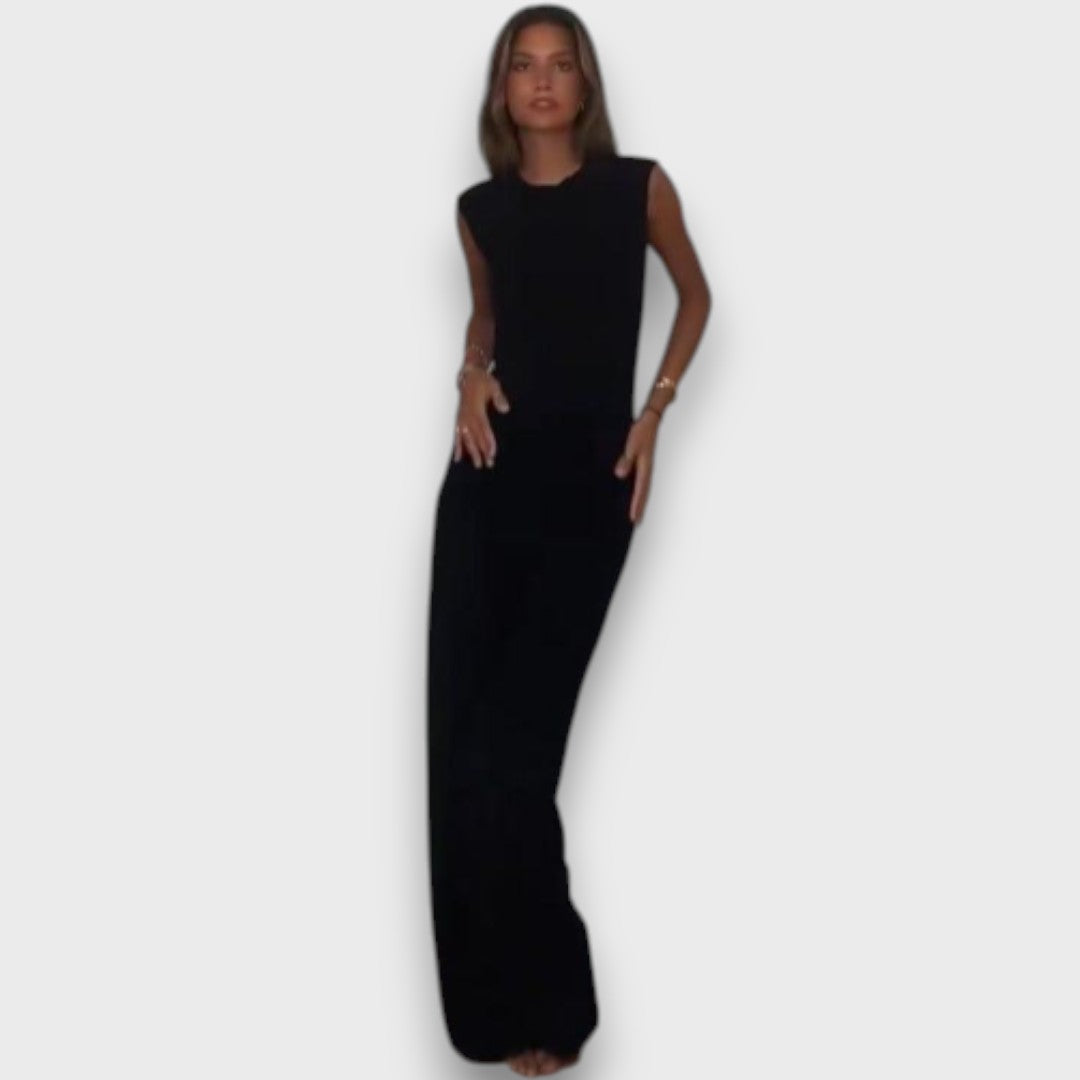 Anna – Ärmelloser Jumpsuit mit klarer Linie - Emma Fioretti