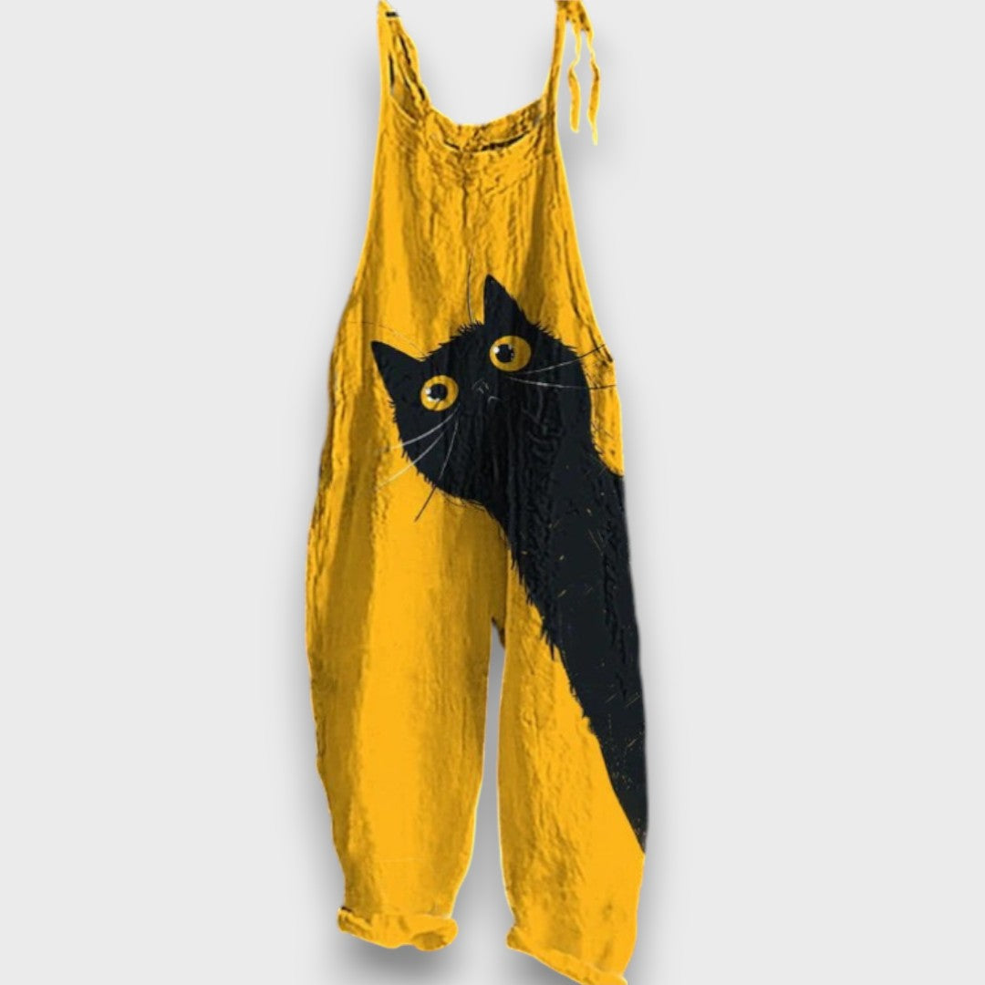Nerina – Jumpsuit mit Katzenmotiv