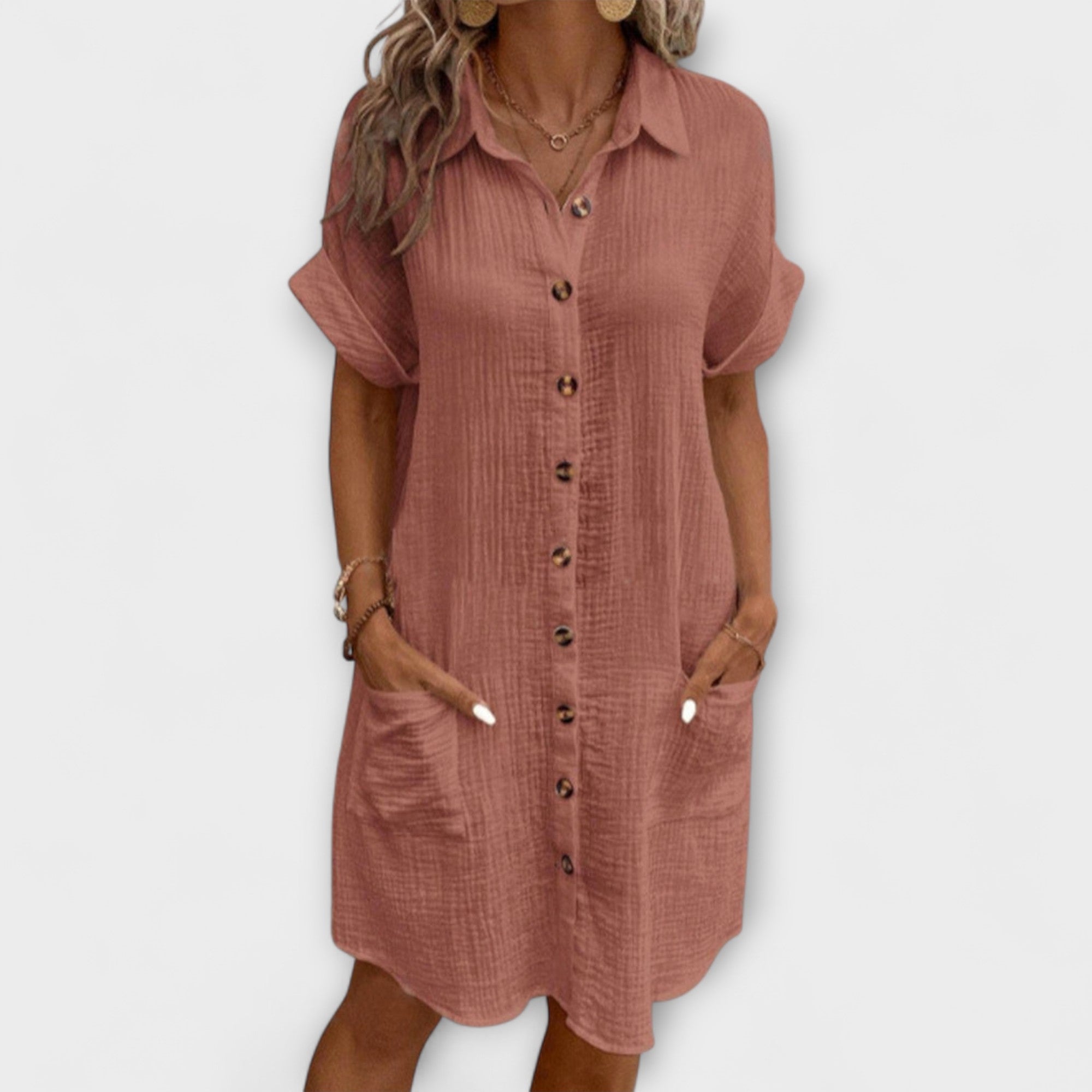 Liviana – Lockeres Sommerkleid mit Knopfleiste