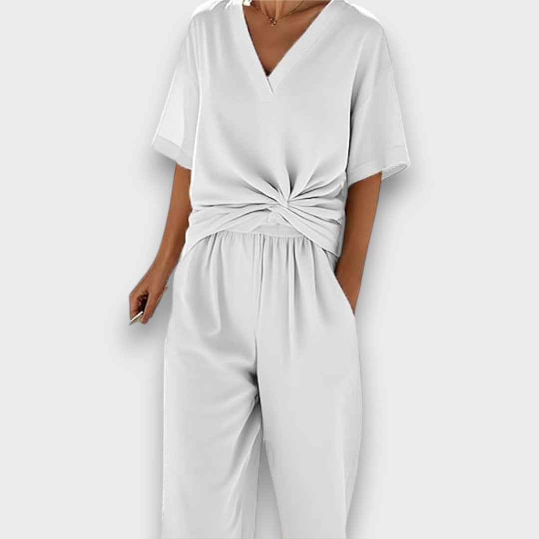 Lurelia – Cross-Pleated Jumpsuit