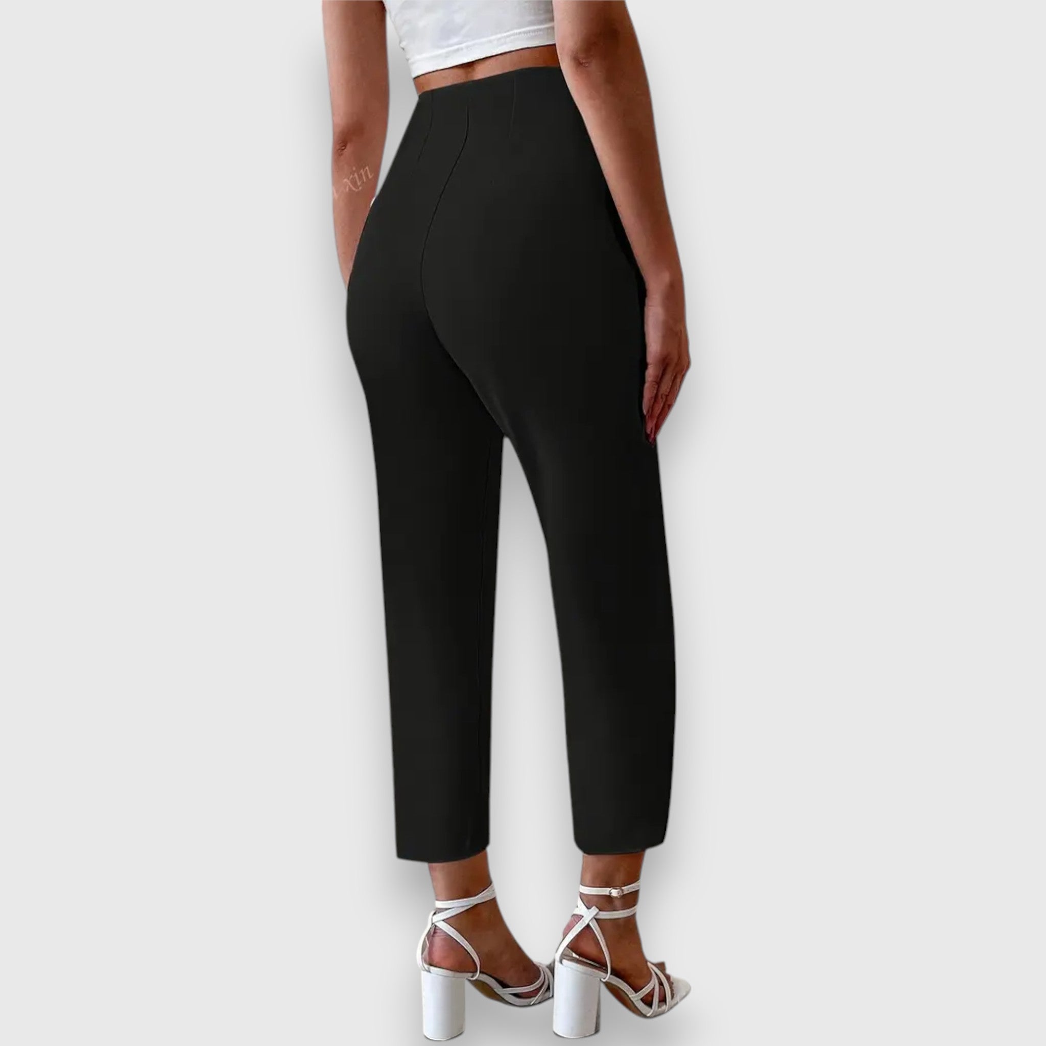 Lerena – Gerade Hose mit hoher Taille