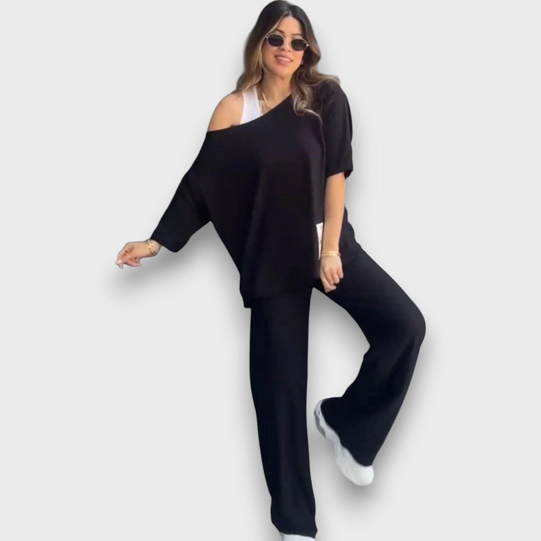 Marianna – Lockeres Set mit asymmetrischem Top - Emma Fioretti