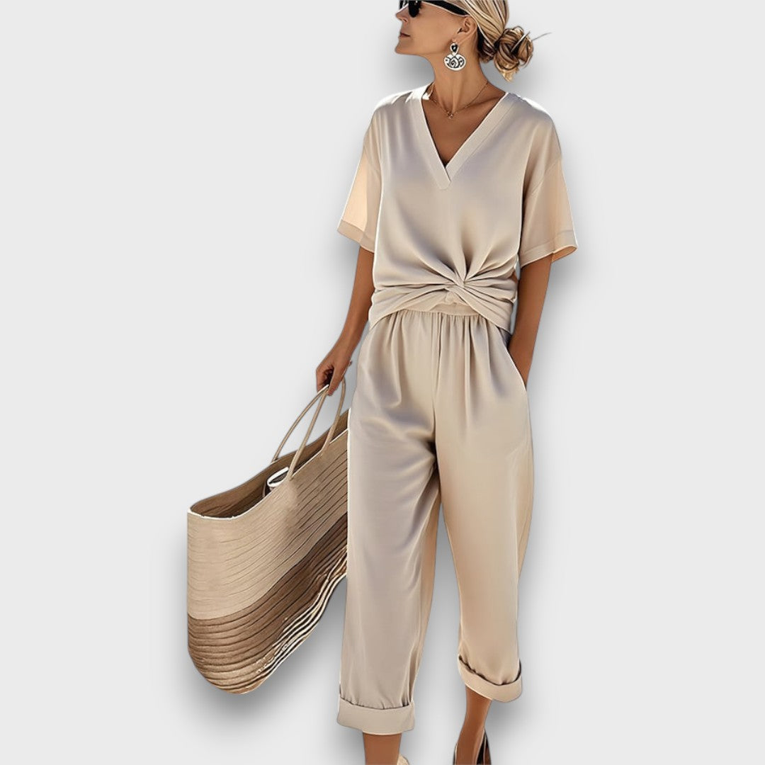 Lurelia – Cross-Pleated Jumpsuit