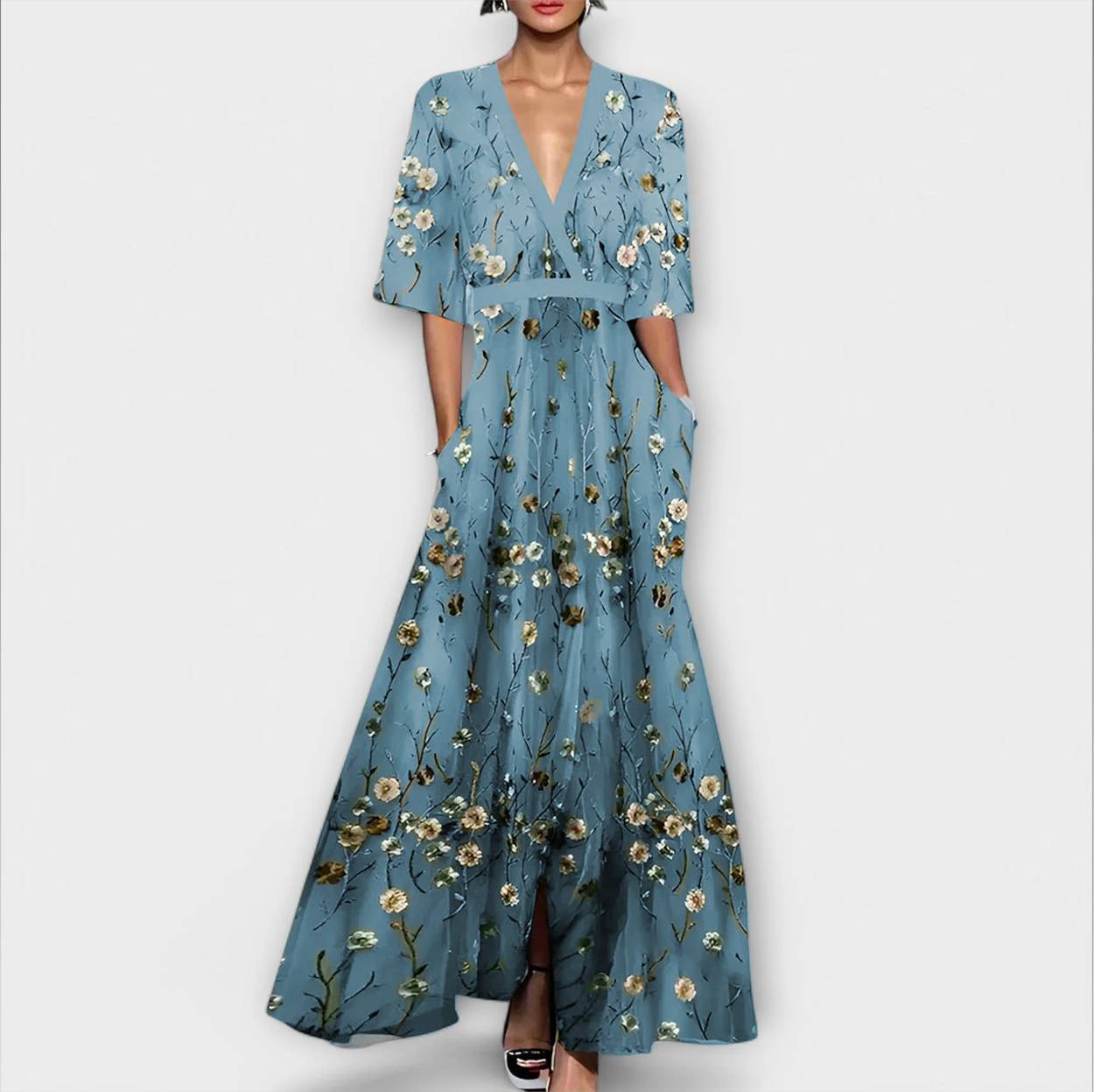 Mirelda – Blumiges Maxikleid mit femininer Leichtigkeit