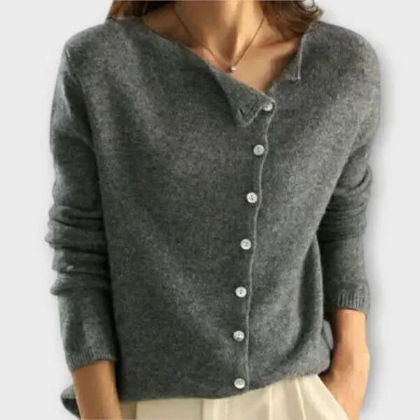 Paige – Weicher Cardigan mit asymmetrischer Knopfleiste - Emma Fioretti