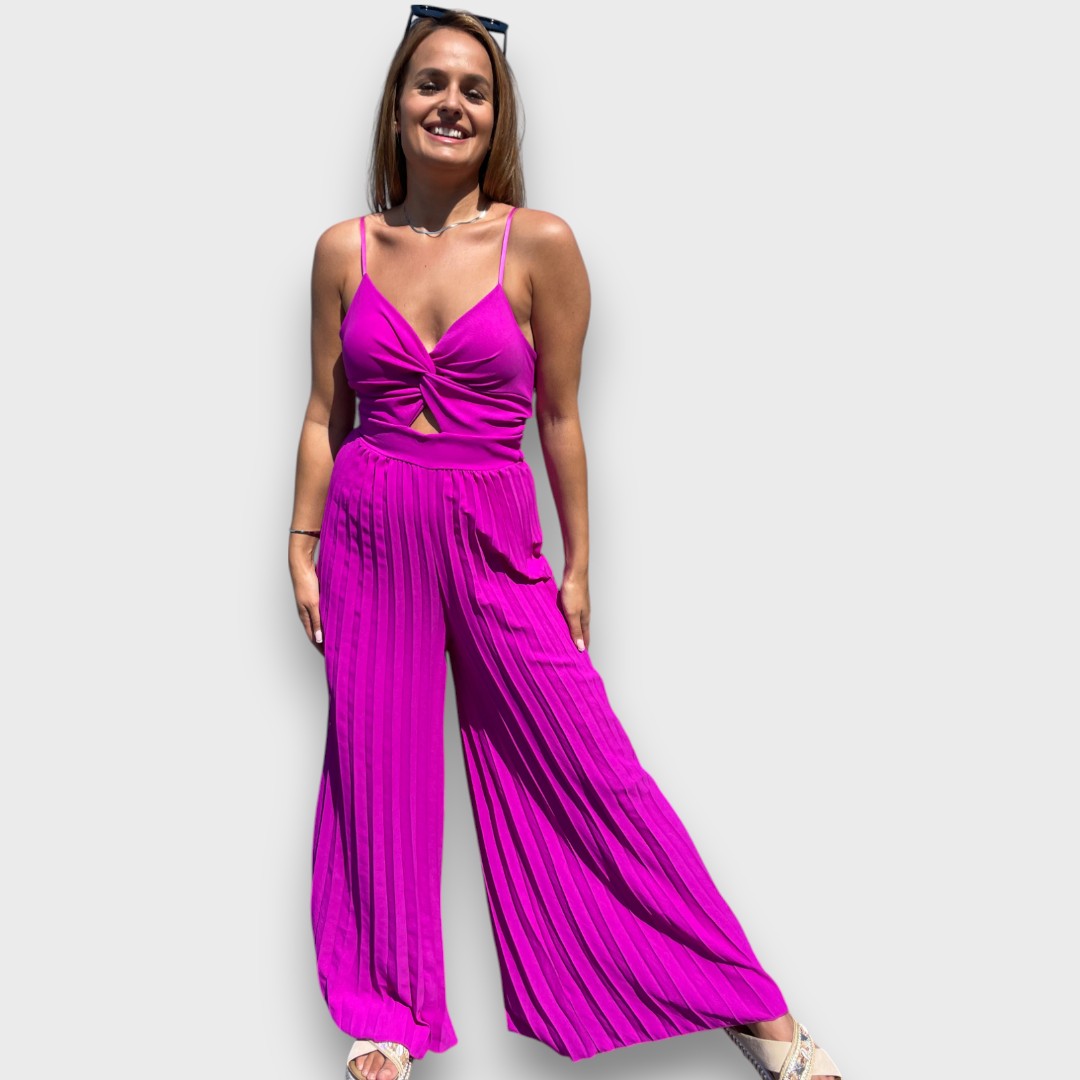 Elisa – Kombi-Jumpsuit in Violett mit Twist-Detail Emma Fioretti