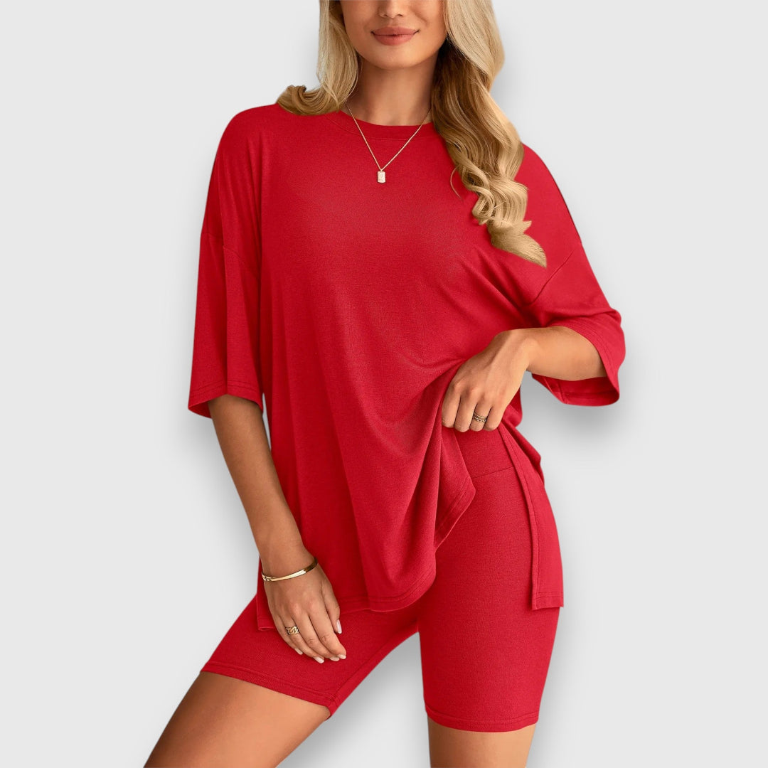 Malia – Lounge-Set aus Oversize-Shirt und Shorts Emma Fioretti