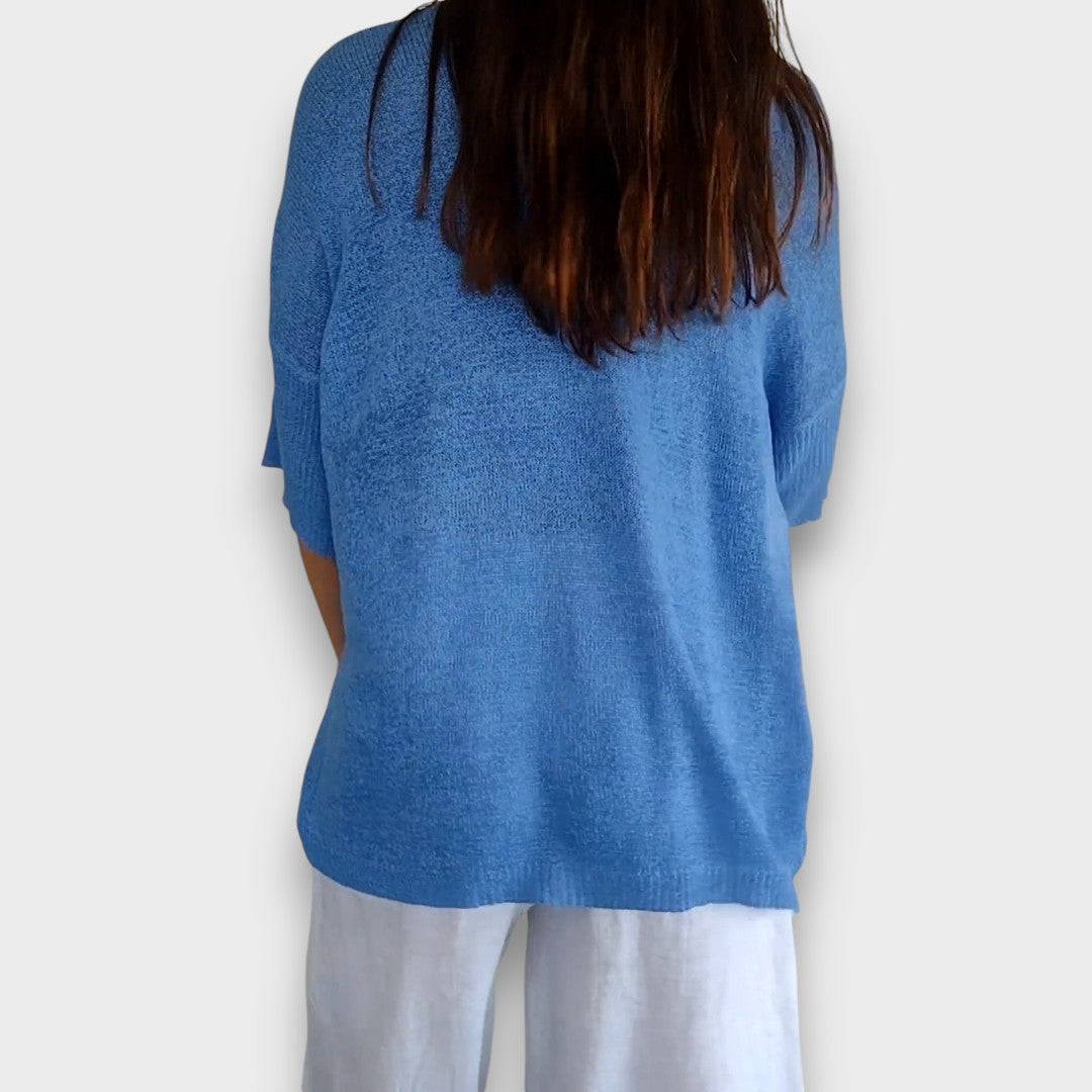 Heather - Knitted V-neck top Emma Fioretti