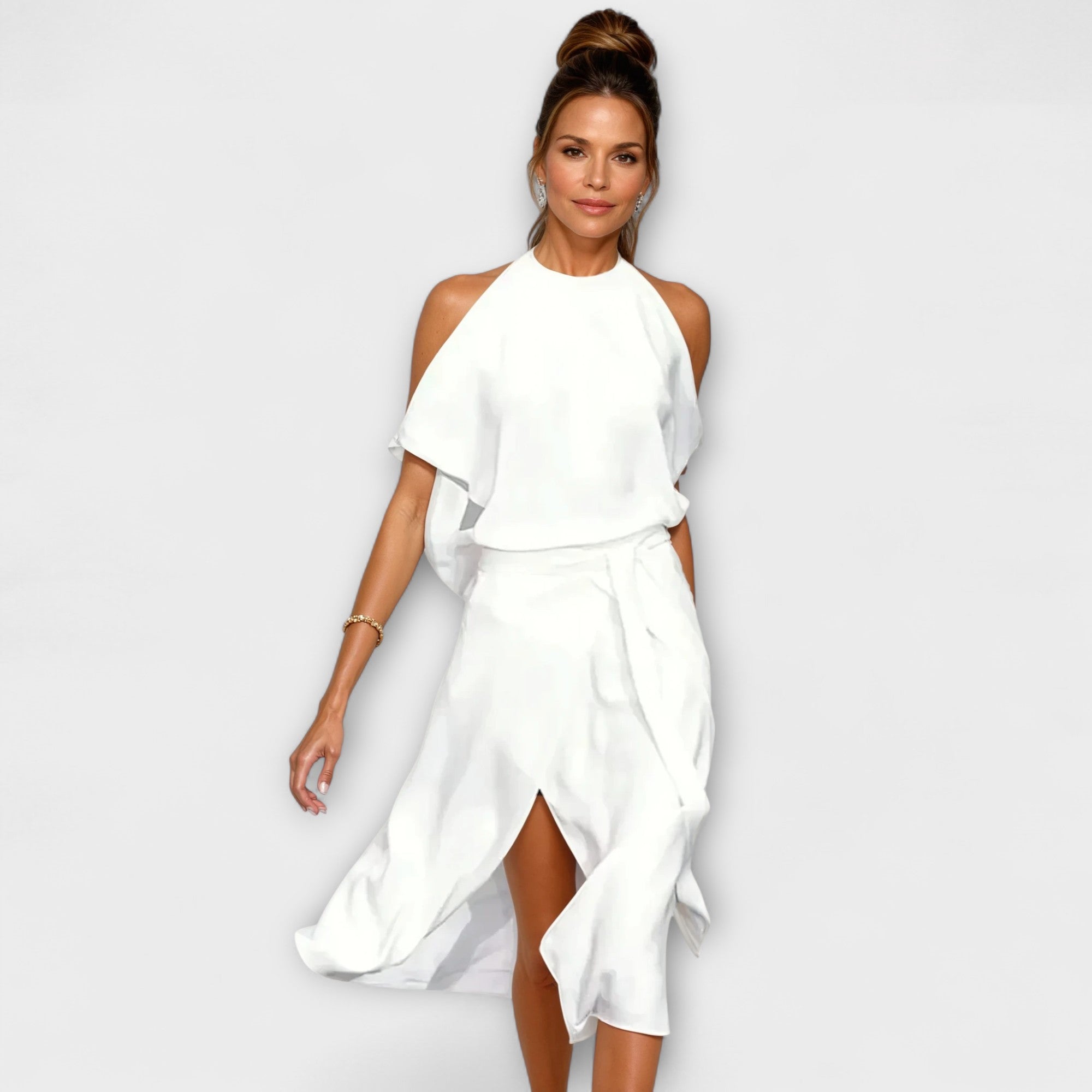 Nivelle – Asymmetrisches Kleid mit fließender Silhouette