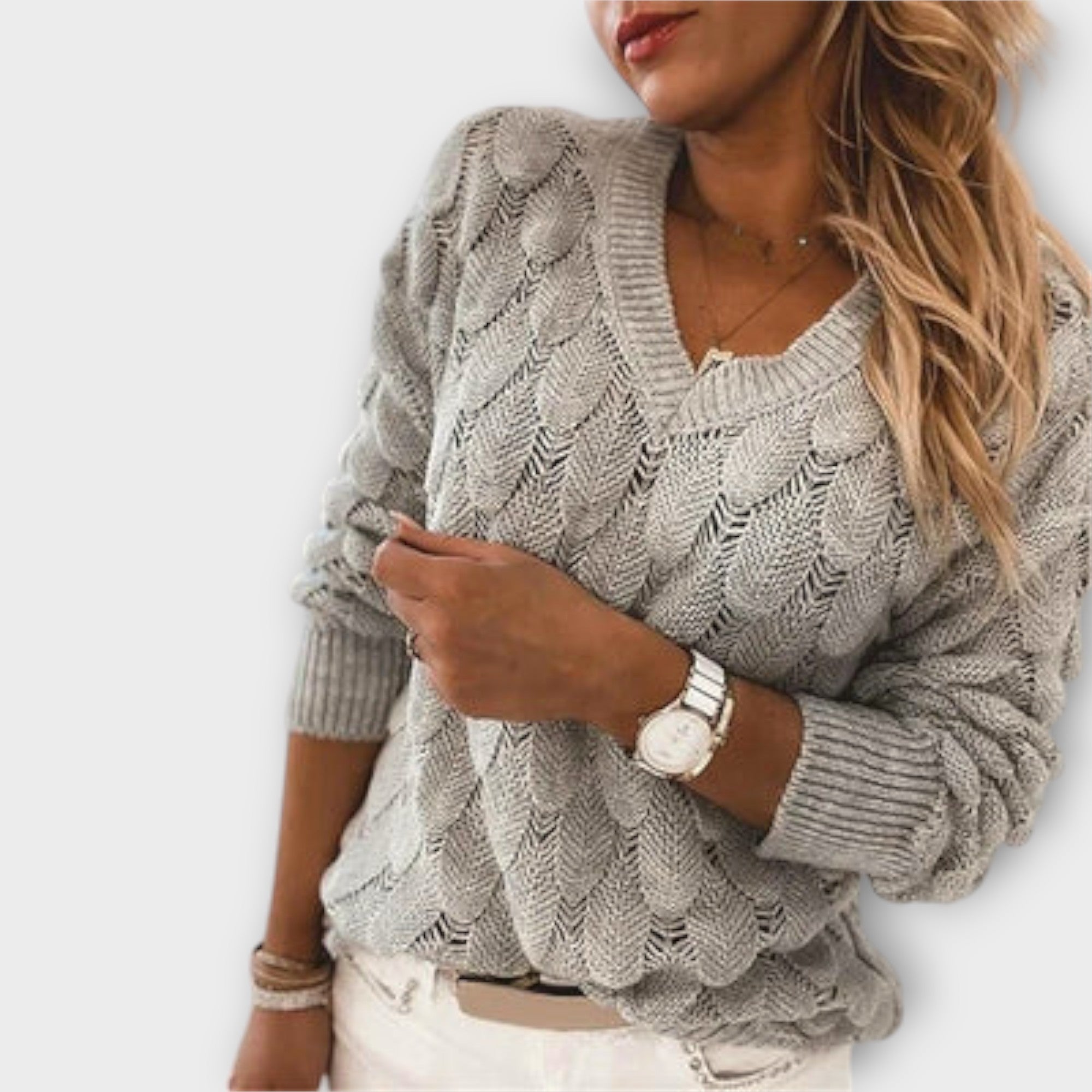 Luniel – Pullover mit V-Ausschnitt