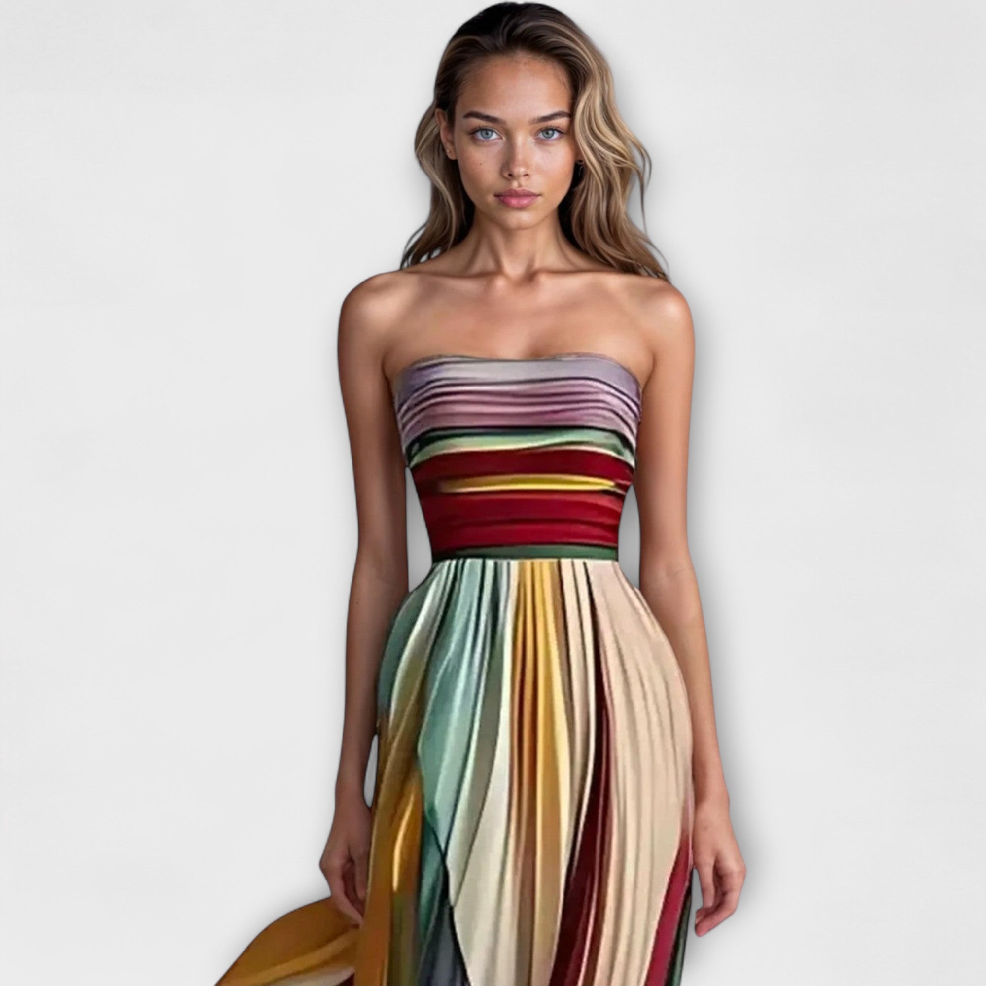 Florine – Langes Kleid aus fließendem Premiumstoff