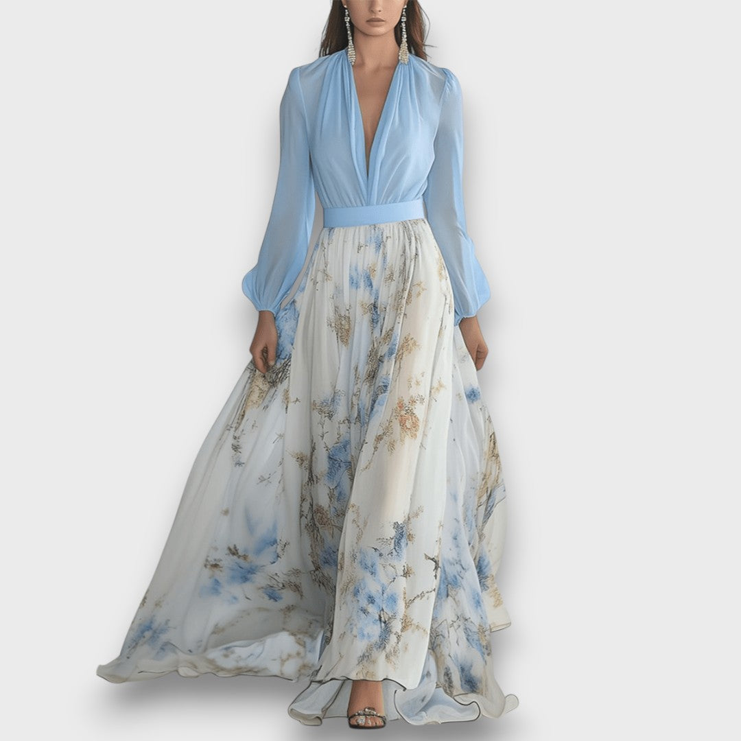 Cara – Fließendes Maxikleid mit floraler Anmut Emma Fioretti