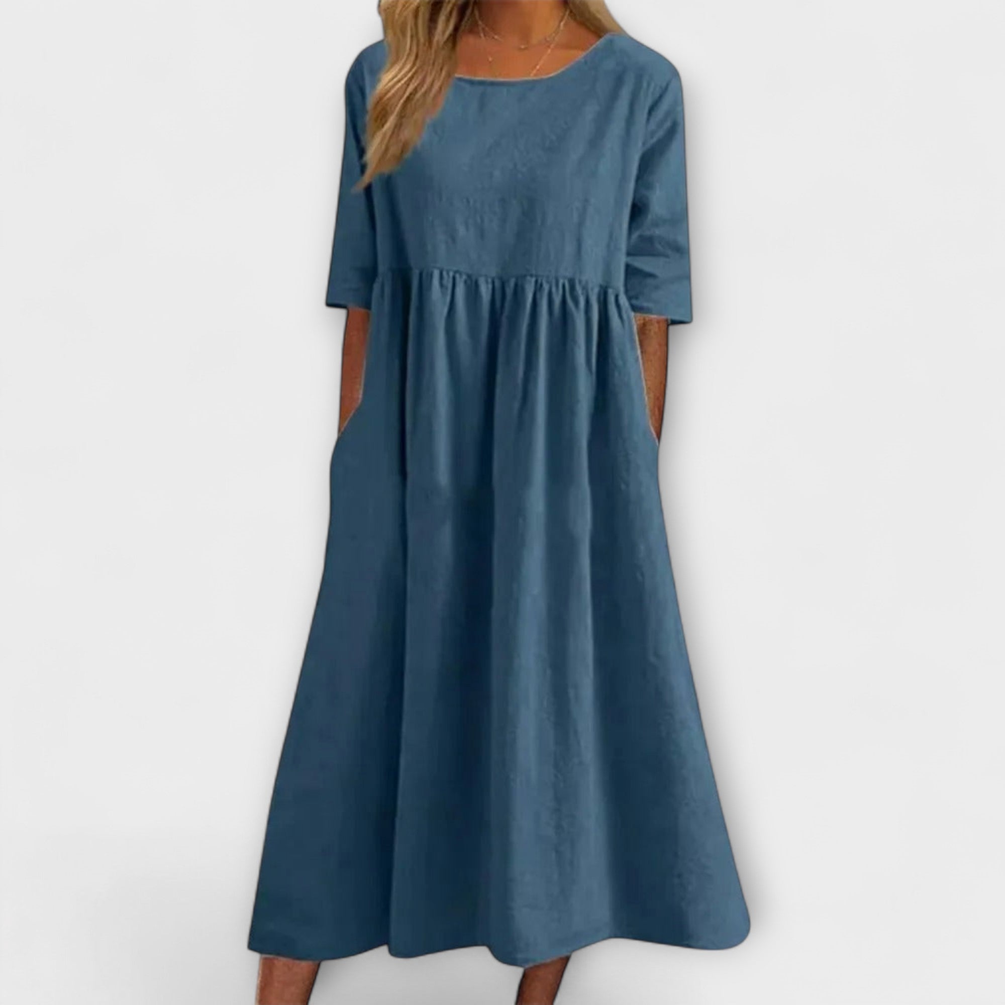 Livienne – Lockeres Midikleid mit Faltenwurf