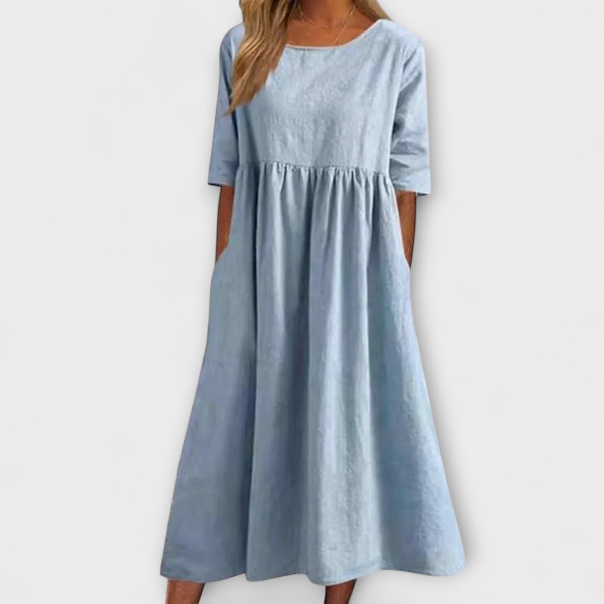 Livienne – Lockeres Midikleid mit Faltenwurf