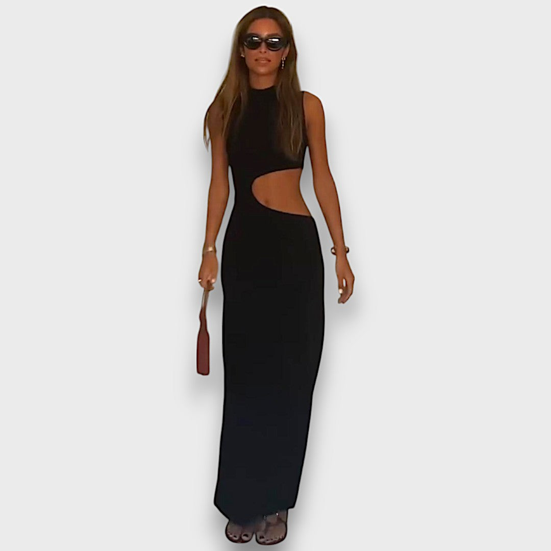 Nathan – Schwarzes Kleid mit Cut-Out - Emma Fioretti